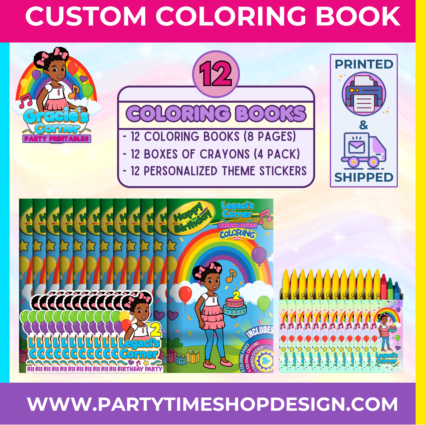 Gracie Corner Inspired Coloring Book